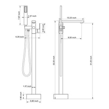 Load image into Gallery viewer, Freestanding Bathtub Faucet With Waterfall Tub Filler And Hand Shower
