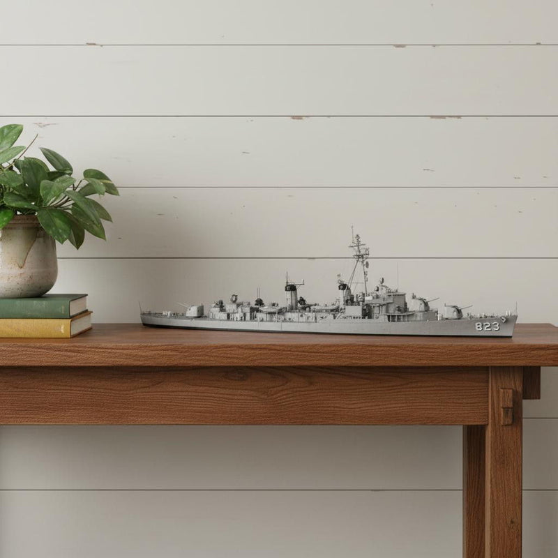 Hand Painted Model Boat (624348) - Gray