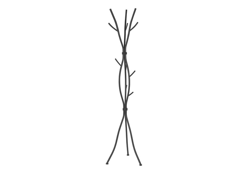 74" Metal Modern Tree Branch Coat Rack - Black
