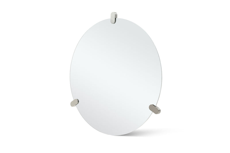 Round Frameless Accent Mirror Accent - Clear