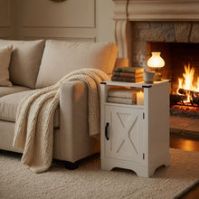 Load image into Gallery viewer, Farmhouse Nightstand, Charging Station &amp; Storage

