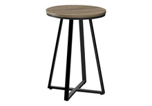 Load image into Gallery viewer, Taupe Round End Table - Black And Deep
