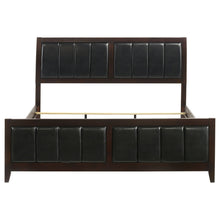 Load image into Gallery viewer, Eastern King Panel Bed With Upholstered Headboard And Footboard - Cappuccino
