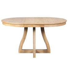 Load image into Gallery viewer, Round Extendable Dining Tabl, Middle Leaf, Curved Legs
