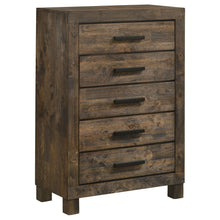 Load image into Gallery viewer, Bren - 5 Drawer Chest With Handles And Block Legs - Rustic
