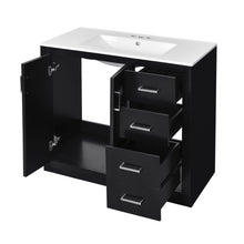 Load image into Gallery viewer, Bathroom Vanity With Sink Combo, Storage Cabinet, Freestanding Set With 3 Drawers &amp; Soft Closing Doors
