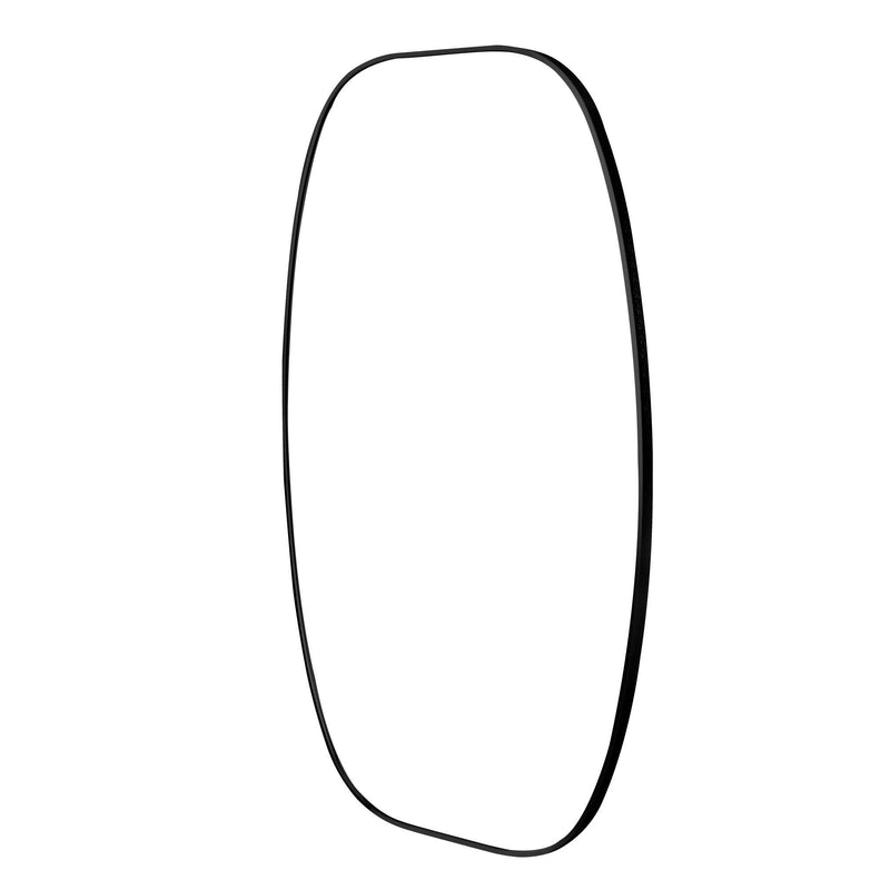 Aluminum Oval Framed Bathroom Vanity Mirror (756121) - Black