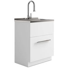 Load image into Gallery viewer, Metro - Laundry Cabinet &amp; Faucet And Stainless Steel Sink
