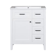 Load image into Gallery viewer, Modern Bathroom Vanity With Sink Combo, 3 Drawers, Undermount Drop-In Sink
