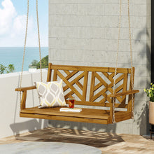 Load image into Gallery viewer, Alejandro - Acacia Wood Porch Swing With Slat Panel Seating
