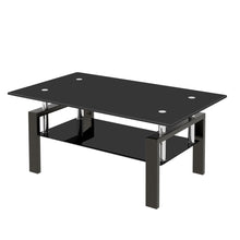Load image into Gallery viewer, Tempered Glass Table With Storage
