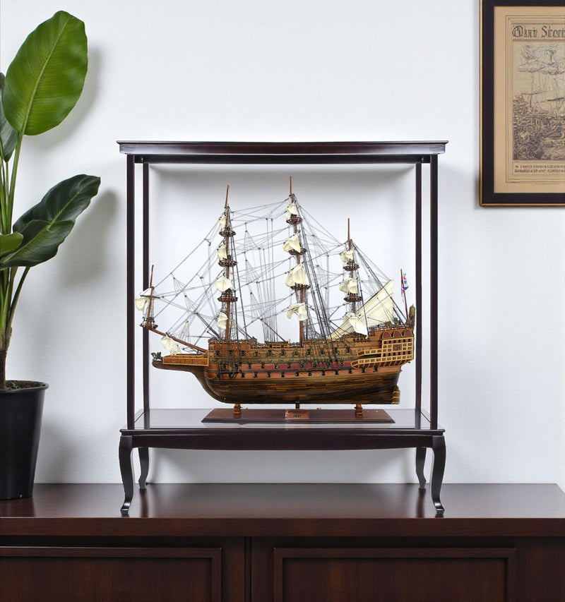 Hand Painted Boat (401926) - Brown