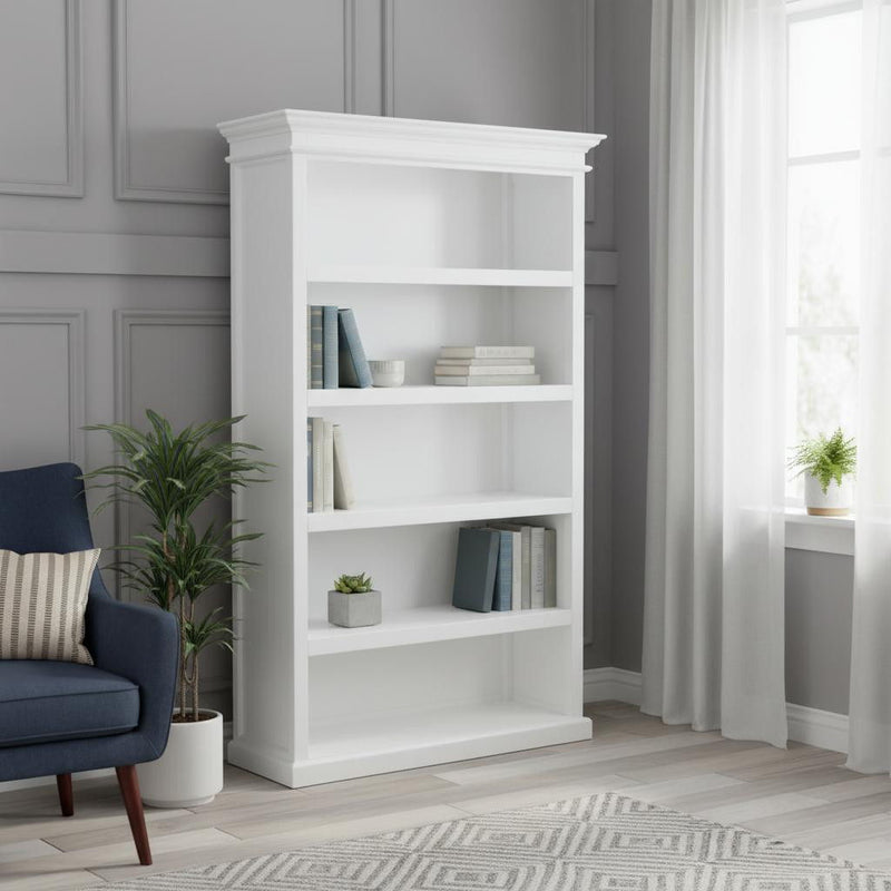 Five Tier Bookcase (523195) - Antiqued White