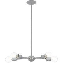 Load image into Gallery viewer, 11" Five Light Dimmable Chandelier With Shades - Gray
