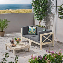 Load image into Gallery viewer, Brava - X Back 2 Seater Sectional Loveseat With Coffee Table
