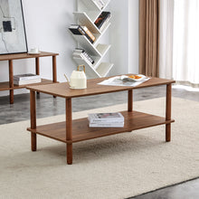 Load image into Gallery viewer, Modern 2 Tier Coffee Table With Open Storage Shelf For Living Room
