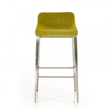 Load image into Gallery viewer, Stainless Steel Low Back Bar Height Bar Chair - Green / Silver
