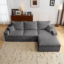 Load image into Gallery viewer, L Shaped Sectional Sofa, Full Compression 3 Seater Cloud Couch With Chaise
