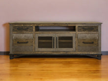 Load image into Gallery viewer, Wood Cabinet Enclosed Storage, Distressed TV Stand - Brown
