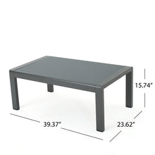 Load image into Gallery viewer, Outdoor Coffee Table Aluminum And Glass

