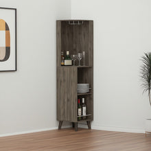 Load image into Gallery viewer, 73" Wood Corner Bar Cabinet With One Drawer - Gray
