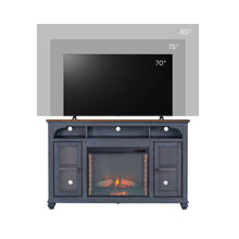 Load image into Gallery viewer, Fireplace TV Stand For TVs Up To 80" - Blue

