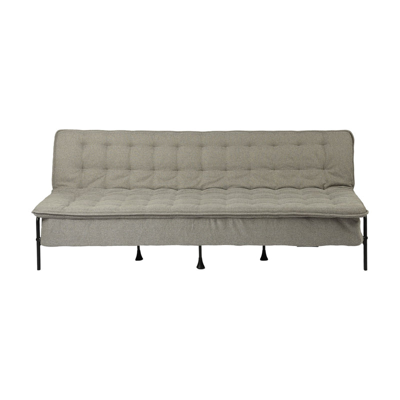 Fabric Convertible Futon Sleeper Reclining Sofa - Gray