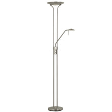 Load image into Gallery viewer, Led Torchiere Floor Lamp With Nickel Dome Shade - Nickel
