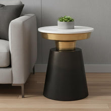Load image into Gallery viewer, 20" Metal Round End Table - Black
