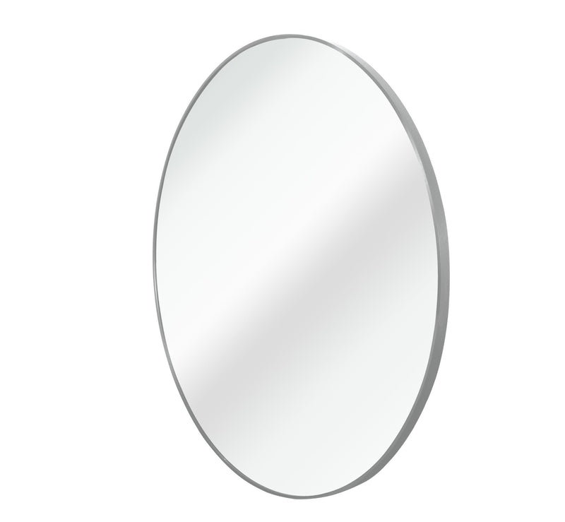 Aluminum Round Framed Bathroom Vanity Mirror (756066) - Silver