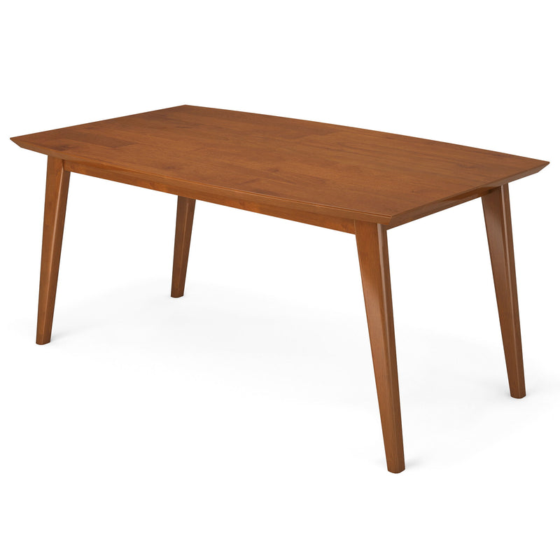 Solid Wood Rectangular Dining Table - Brown