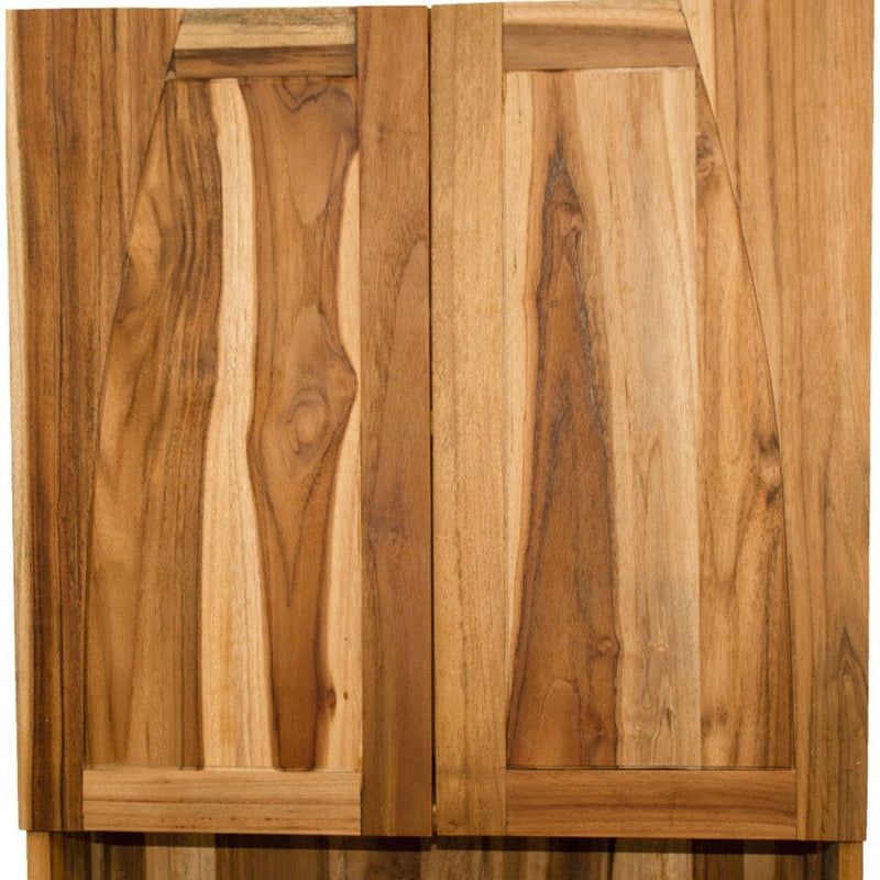 Solid Wood Frame Wall Mounted Accent Cabinet - Brown