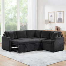 Load image into Gallery viewer, Modern L Shaped Sectional Sofa Bed With Hidden Storage Upholstery
