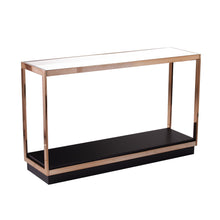 Load image into Gallery viewer, Glass Floor Shelf Console Table With Shelf - Clear / Black / Champagne
