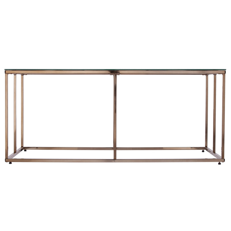 Glass And Metal Coffee Table - Clear / Champagne