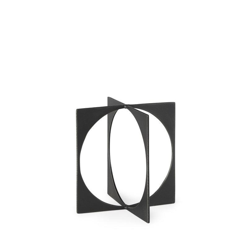 Circle Square Sculpture - Charcoal / Gray
