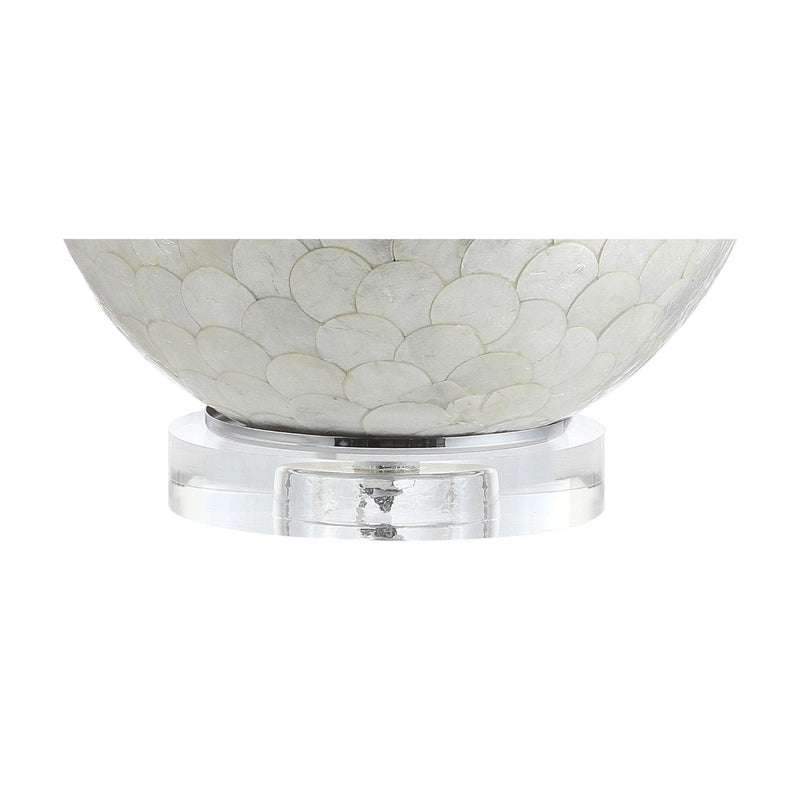 Globe With Drum Shade - White