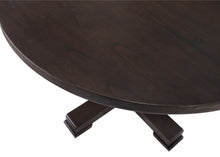 Load image into Gallery viewer, 47" Rounded Solid Wood Pedestal Base Dining Table - Espresso
