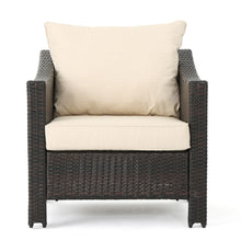 Load image into Gallery viewer, Antibes - 4 Pieces Wicker Chat Set - Brown / Beige
