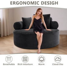 Load image into Gallery viewer, Round Sofa Bed With 3 Pillows For Living Room
