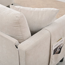 Load image into Gallery viewer, 107.87&#39;Sectional Sofa Couch With 1 Ottoman,Seat Cushion and Back Cushion Removable
