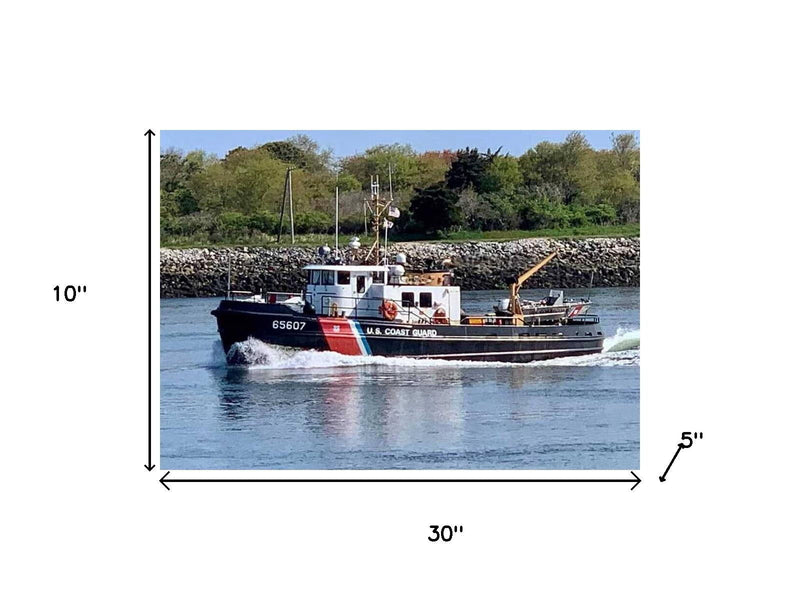 Hand Painted Model Boat (624419) - Black / White