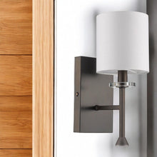 Load image into Gallery viewer, Minimalist Wall Sconce With Fabric Shade - Bronze
