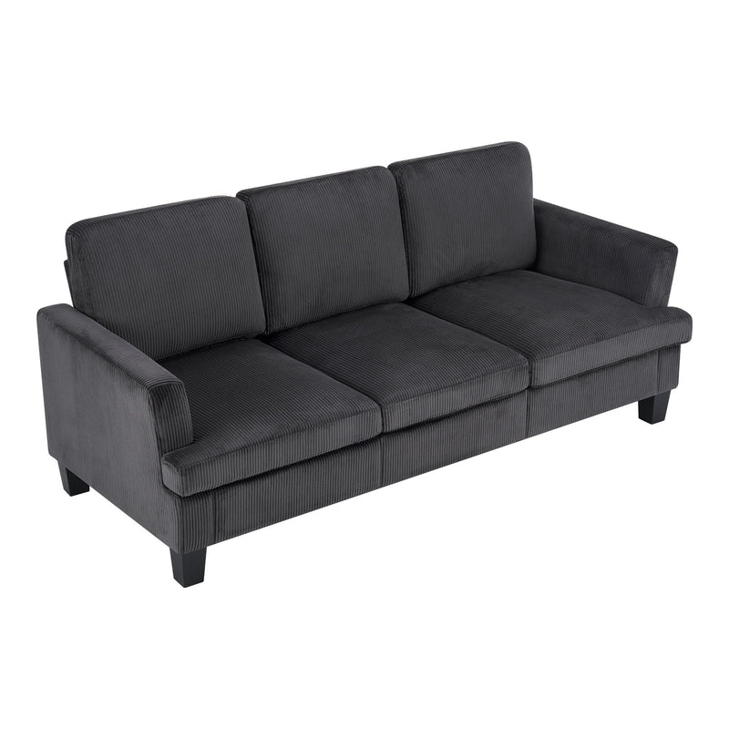 Corduroy Sofa - Dark Gray