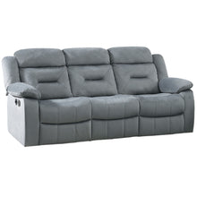 Load image into Gallery viewer, Modern Recliner Sofa With Pillow Arms, Plush Backrest, Horizontal Tufting, USB Charging Port
