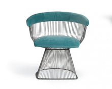 Load image into Gallery viewer, Teal And Velvet Steel Windsor Back Dining Arm Chair - Teal Blue

