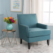 Load image into Gallery viewer, Serenada - Upholstered Fabric Club Chair With Nailhead Trim And Tapered Birch Legs
