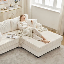 Load image into Gallery viewer, 2 Seater L Shaped Chaise Sofa With Reversible Cushion, USB - C Charging Port, Storage Pocket, Convertible Left / Right Design
