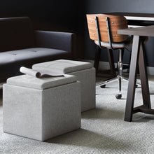 Load image into Gallery viewer, Rockwood - Upholstered Cube Storage Ottoman With Tray
