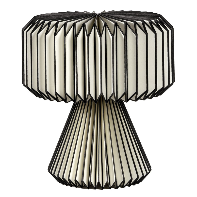 13" Geometric Table Lamp LED With Cylinder Shade - Black